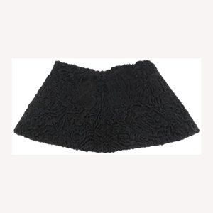 Other Black Astrakhan Fur Scarf Wrap Stole 14ot412s